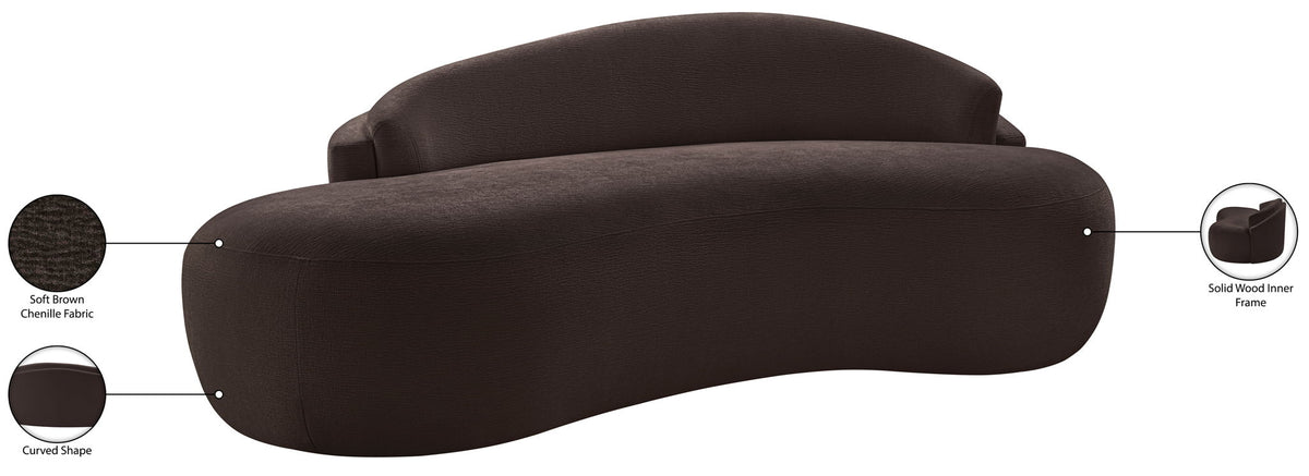 Caspian - Chenille Fabric Upholstered Loveseat