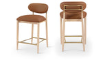 Riccio - Stool - Natural And Gold Frame