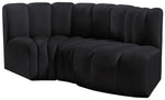 Arc - Velvet 3 Piece Modular L-Shaped Sofa