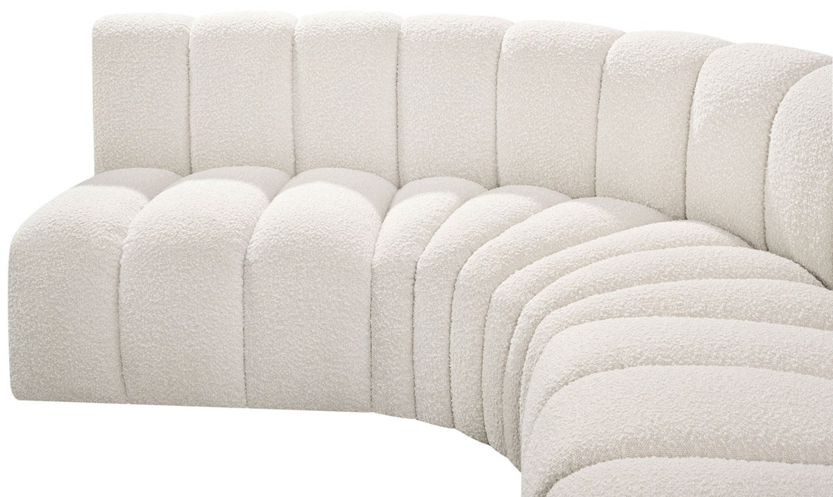 Arc - Boucle Fabric 7 Piece U-Shaped Modular Sofa