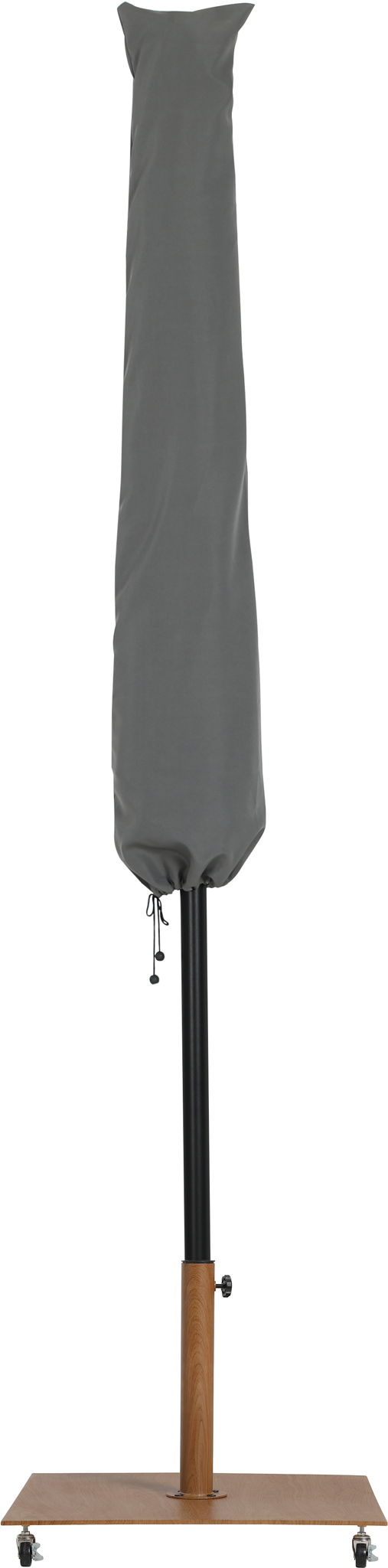 Amalfi - Aluminum Patio Umbrella - Light Brown Base / Black Pole