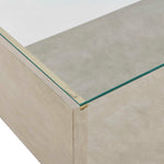Maeva - Modern Glass Coffee Table - Woodtone