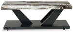 Cendill - Occasional Table Set (Set of 3) - Dark Brown / White / Black