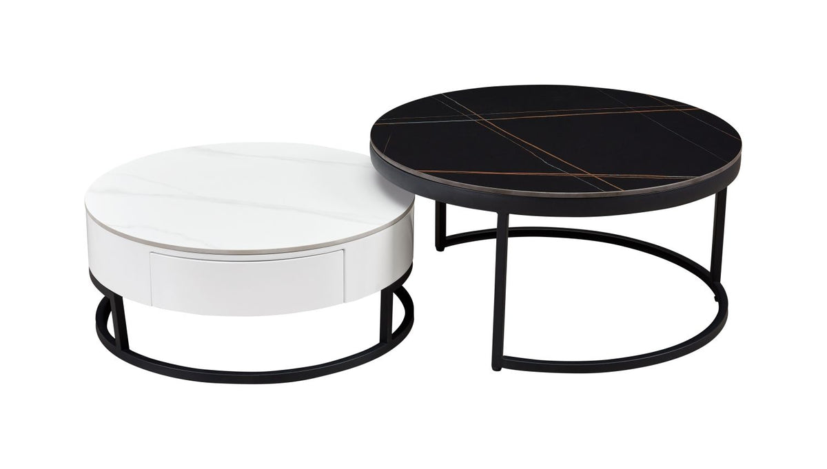 B038 - Coffee Table - White / Black