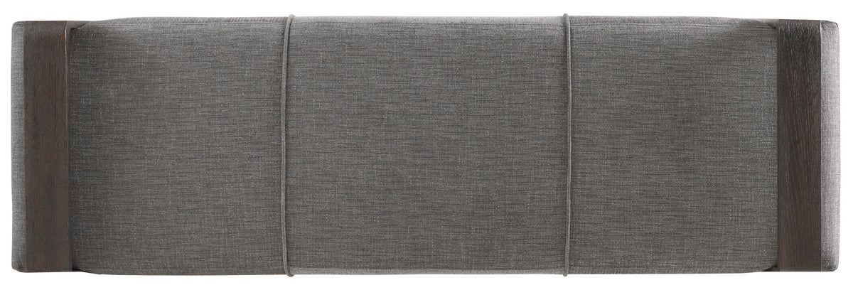 Curata - Upholstered Bench - Dark Gray / Dark Brown