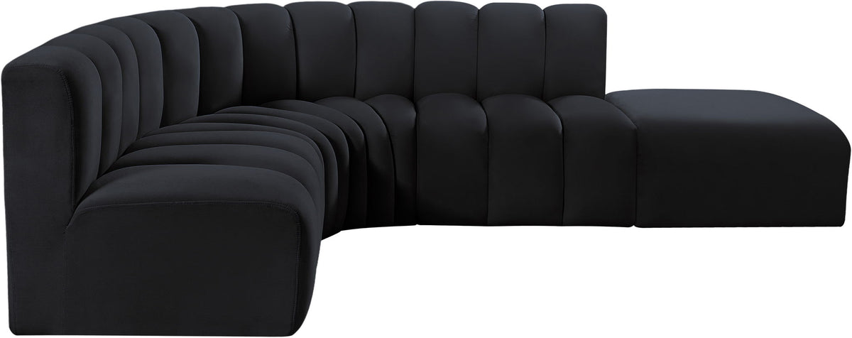 Arc - Velvet 5 Piece Corner Modular Sofa