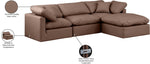 Indulge - Faux Leather 4 Piece Modular Sectional With Chaise