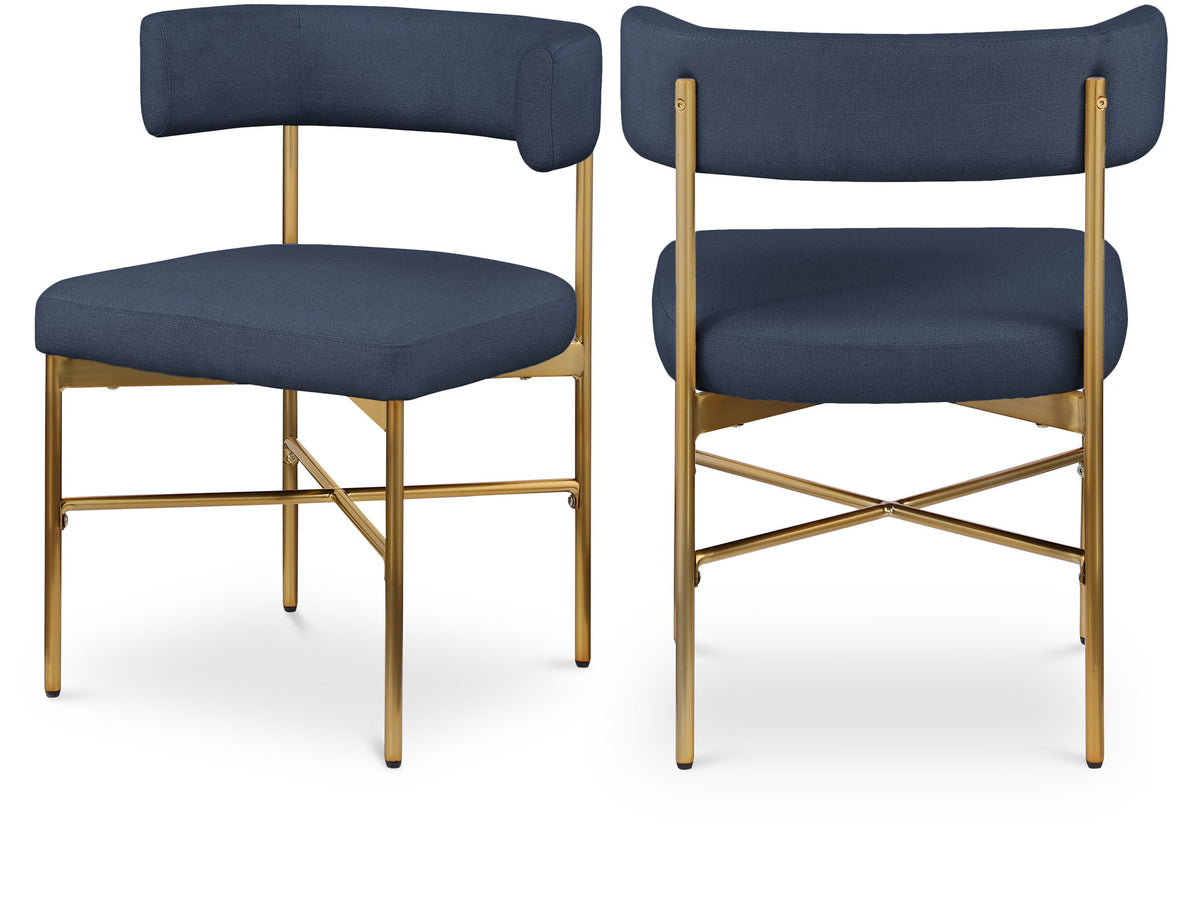 Rivage - Durable Dining Chair With Gold Frame (Set of 2)