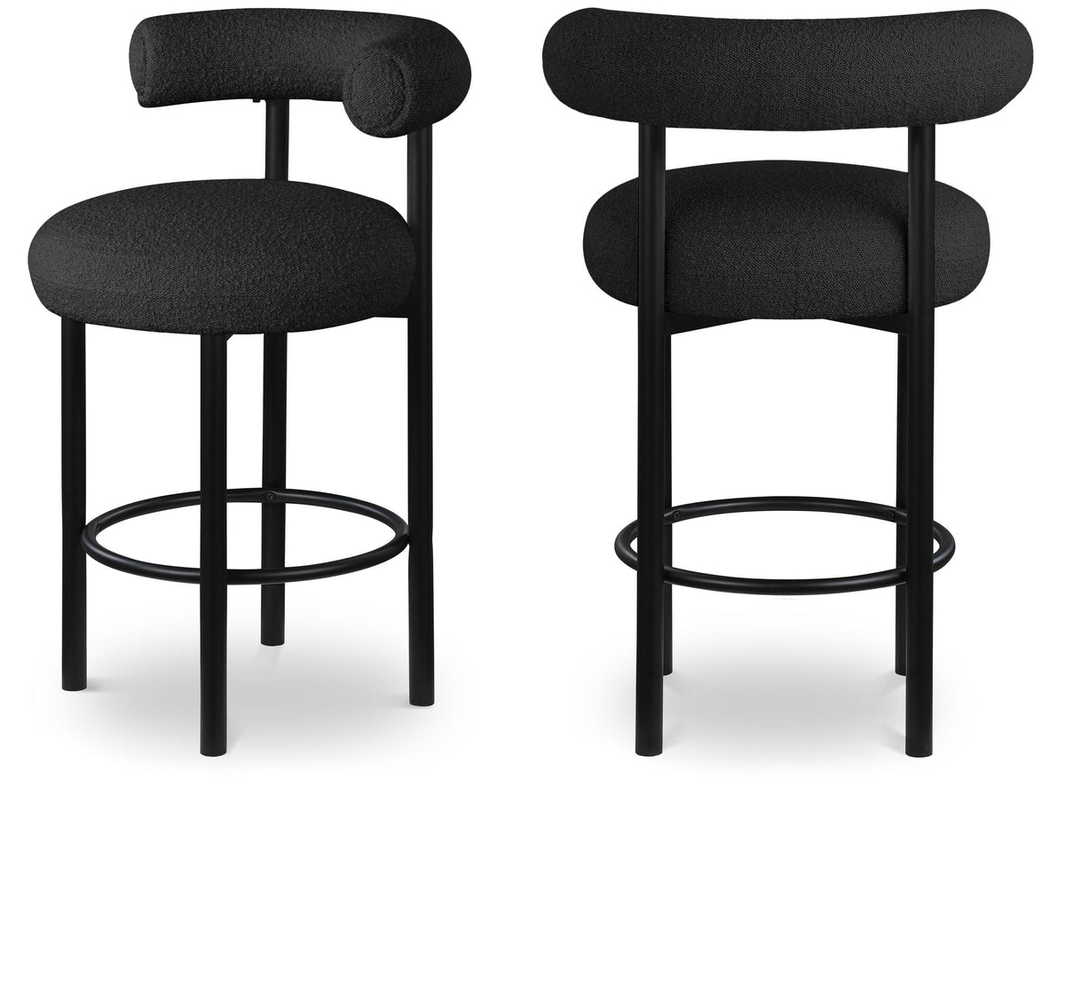Bordeaux - Stool With Black Legs (Set of 2)