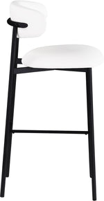 Lupita - Vegan Leather Upholstered Bar Stool With Matte Black Frame (Set of 2)