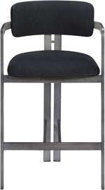 Aurum - Vegan Leather Upholstered Counter Stool With Gray Base