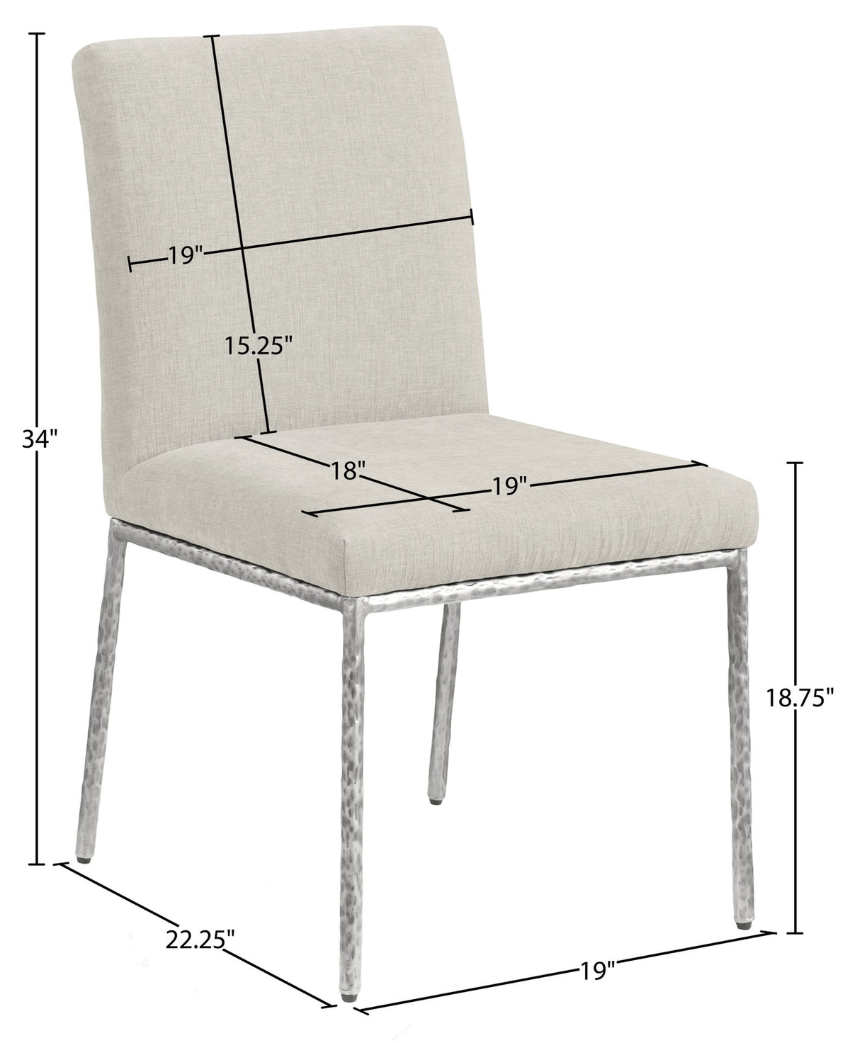 Reeves - Dining Side Chair (Set of 2) - Silver Base