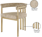 Marcello - Dining Chair With Brushed Gold Iron Frame (Set of 2) - Beige
