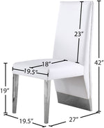 Porsha - Dining Chair (Set of 2) - Chrome Base