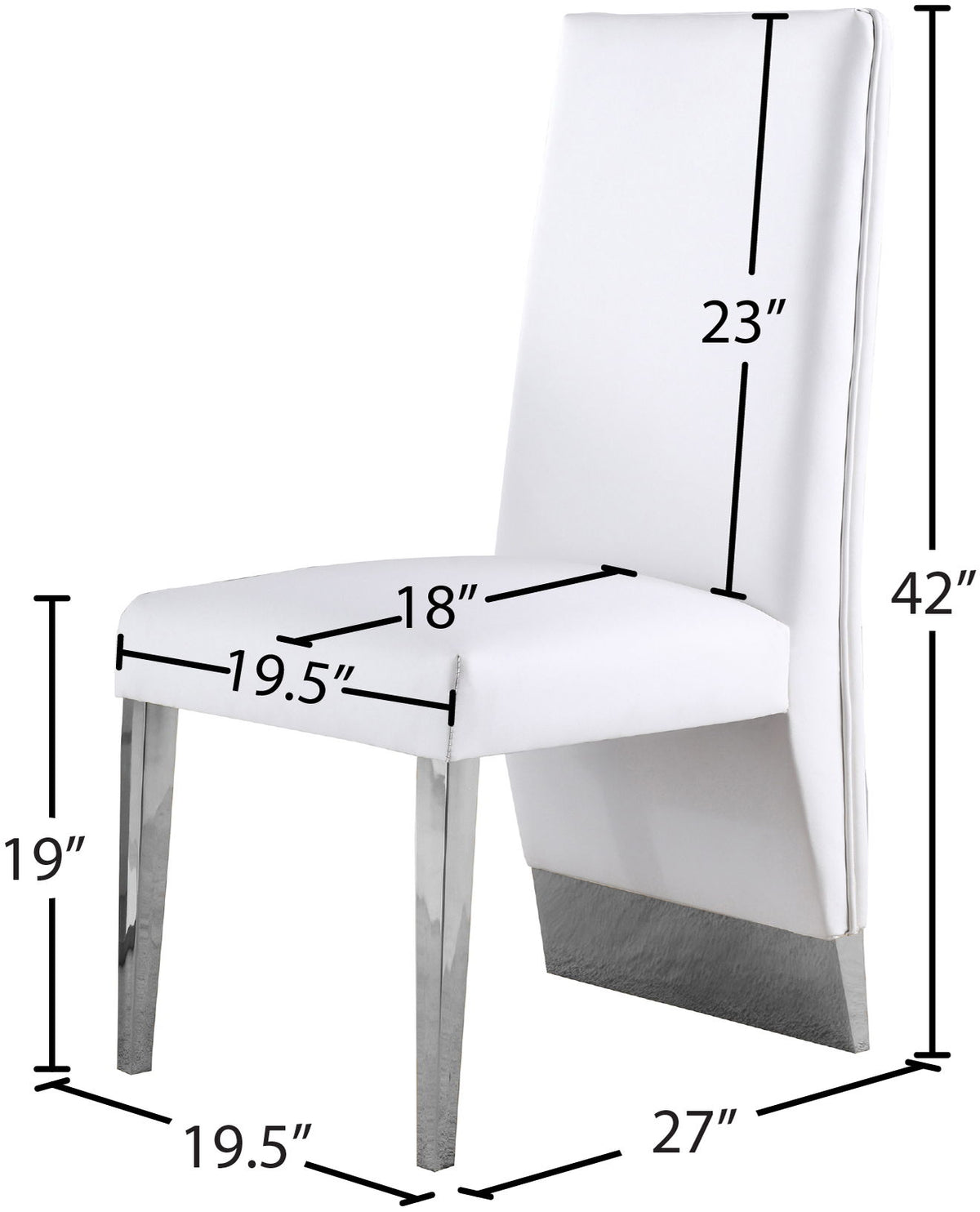Porsha - Dining Chair (Set of 2) - Chrome Base