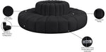 Arc - Faux Leather 8 Piece Round Modular Sofa