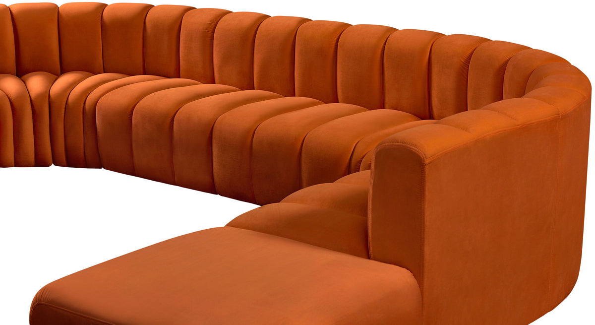 Arc - Velvet 7 Piece Corner Modular Sofa