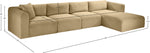 Shaggy - 4 Piece Modular Sectional