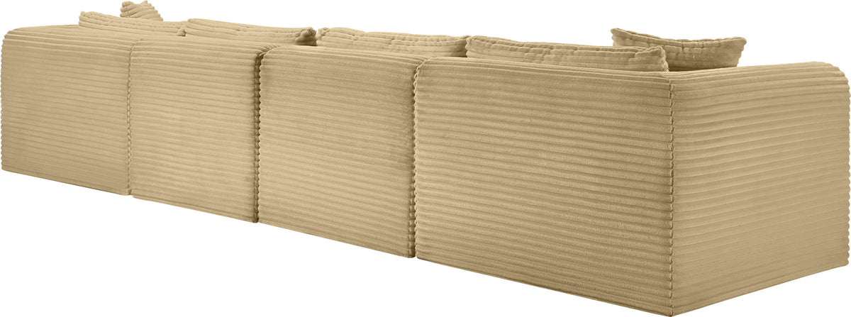 Shaggy - 5 Piece Modular Sectional With Ottoman