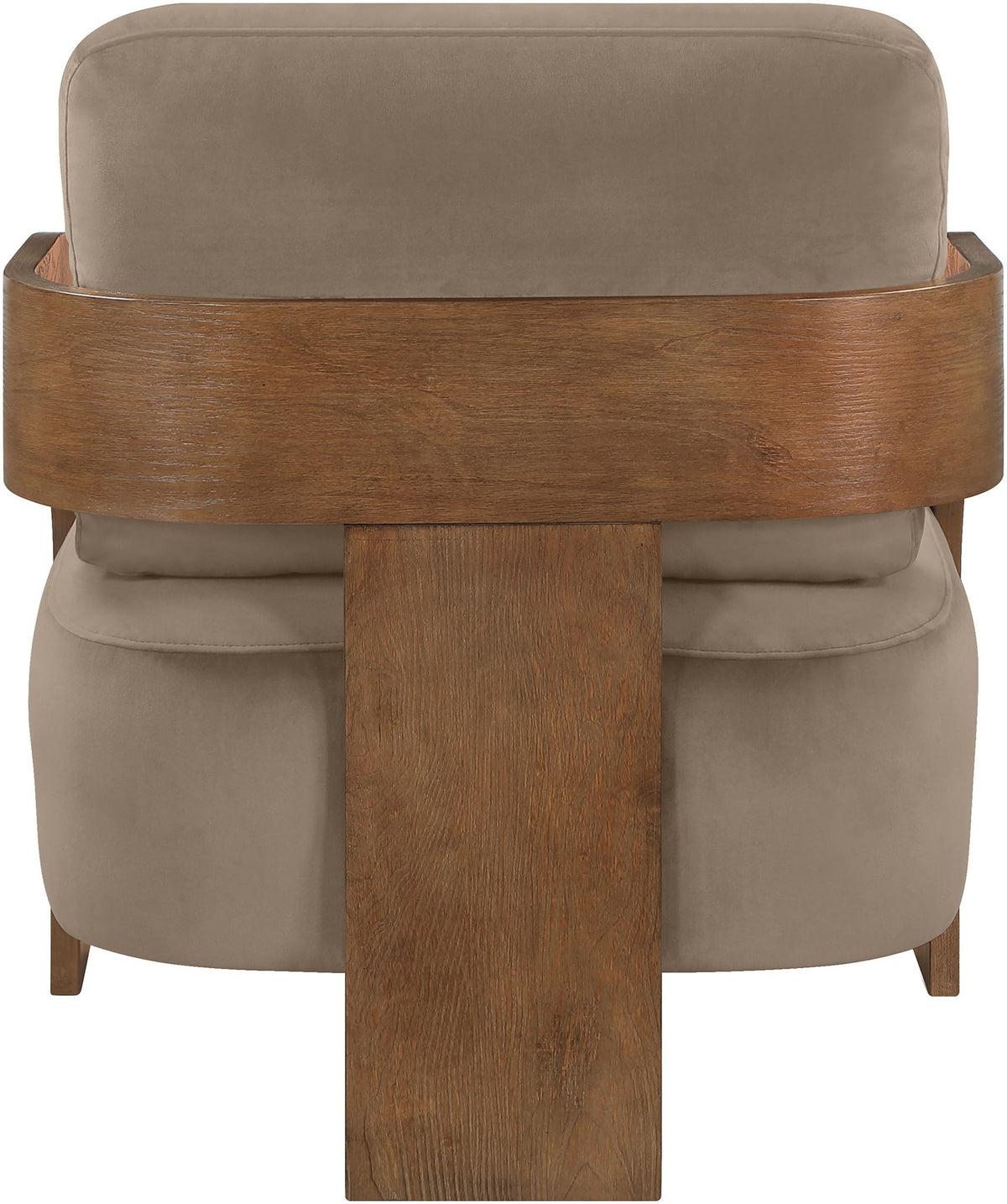 Cedra - Velvet Performance Fabric Upholstered Accent Chair - Brown Frame