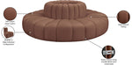 Arc - Faux Leather 8 Piece Round Modular Sofa