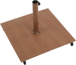 Amalfi - Aluminum Patio Umbrella - Light Brown Base / Black Pole