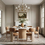 Atelier - Vegan Leather Upholstered Dining Chair (Set of 2) - Painted Natural Frame