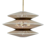 String Trio - 6 Light Pendant - Brass / White