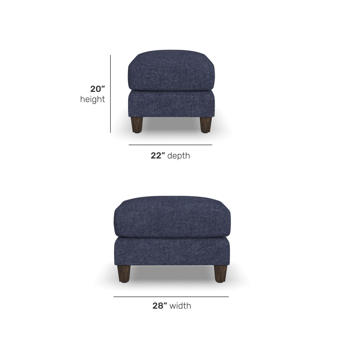 Drew - Fabric Ottoman