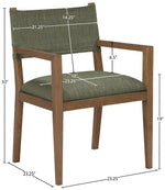 Avon - Linen Textured Performance Fabric Dining Arm Chair
