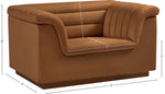 Cascade - Velvet Chair - Saddle