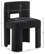 Zuno - Velvet Performance Fabric Upholstered Dining Chair (Set of 2)