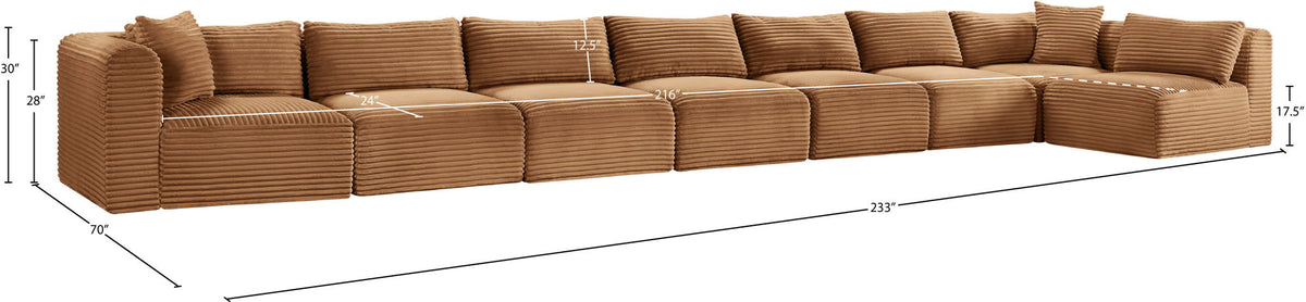 Shaggy - Fabric 8 Piece Modular Sectional