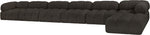 Ames - 7 Piece Boucle Fabric Modular L-Shaped Sectional