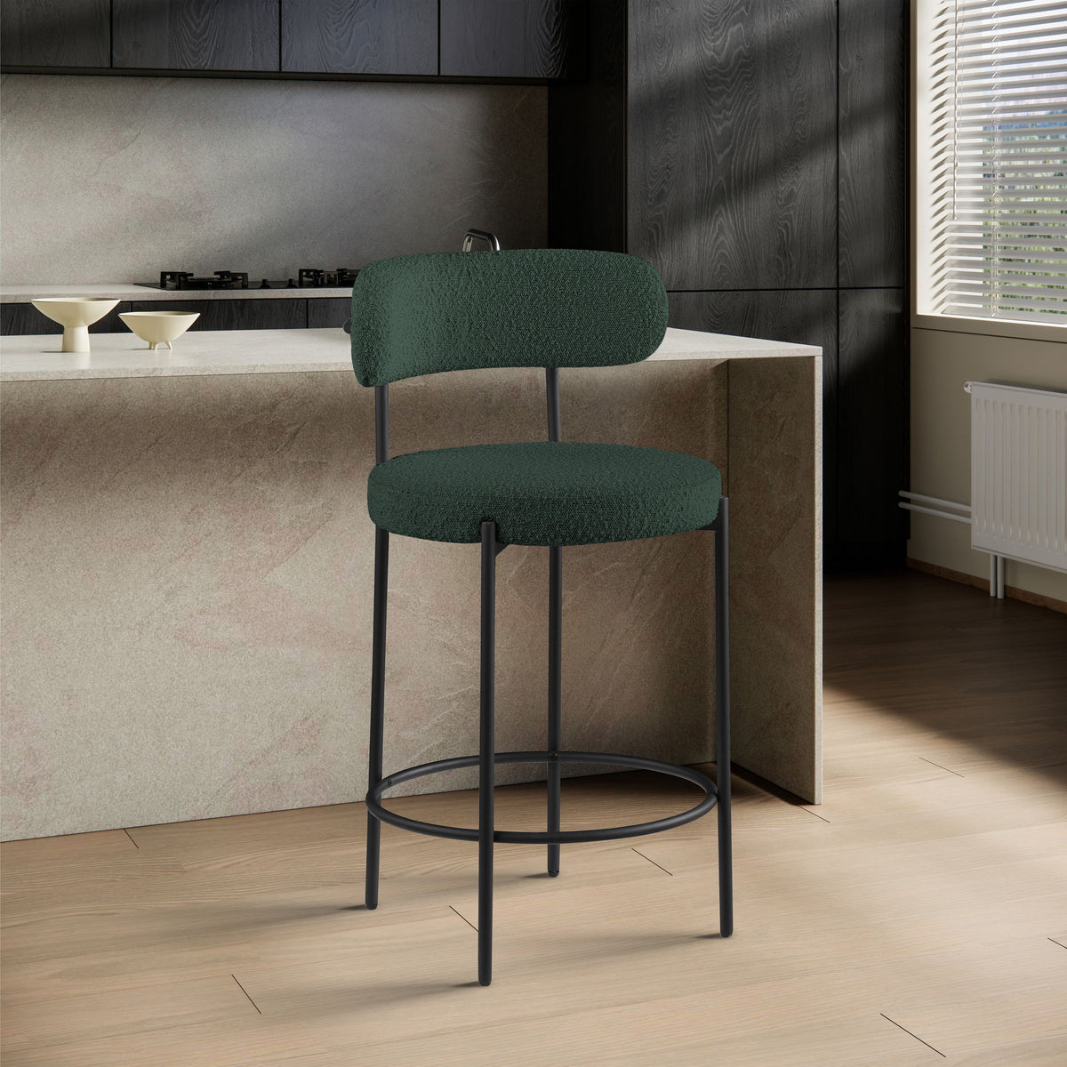 Beacon - Boucle Fabric Stool (Set of 2)