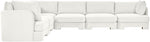 Hammond - Velvet Performance Fabric Upholstered 6 Piece Corner Sectional