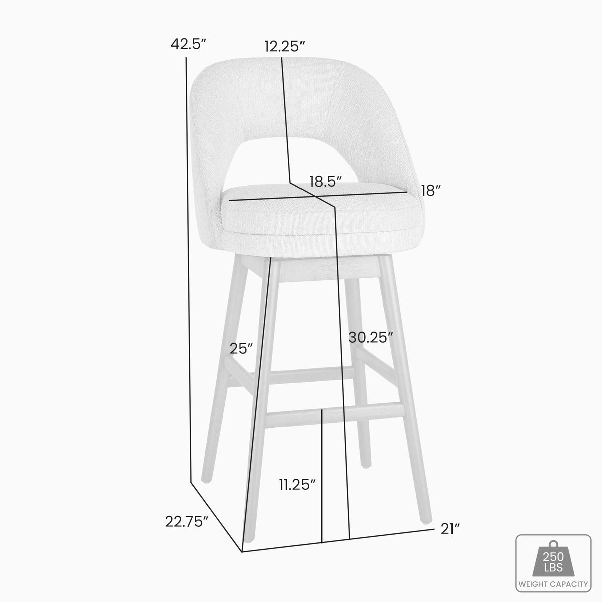 Adrian - Swivel Barstool