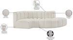 Arc - Faux Leather 4 Piece L-Shaped Modular Sofa