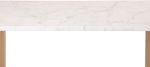 Cindra - Genuine Marble Top And Iron Base Console Table