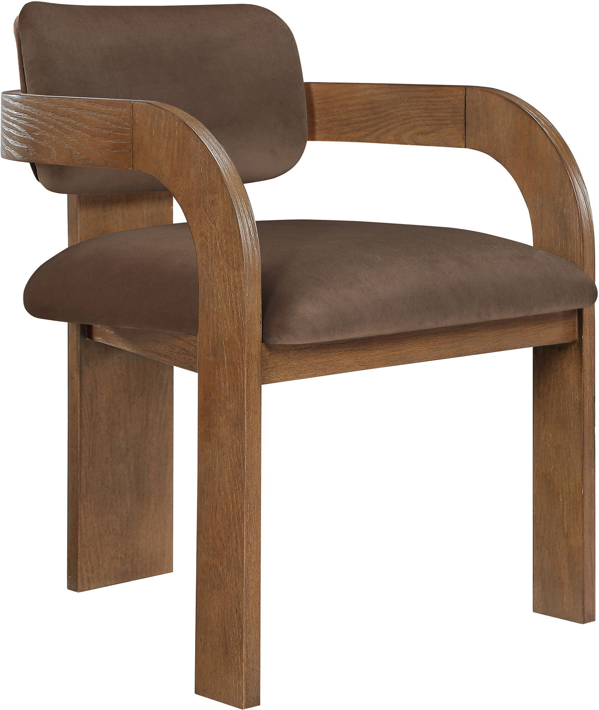 Cedra - Velvet Performance Fabric Upholstered Dining Chair (Set of 2) - Brown Frame