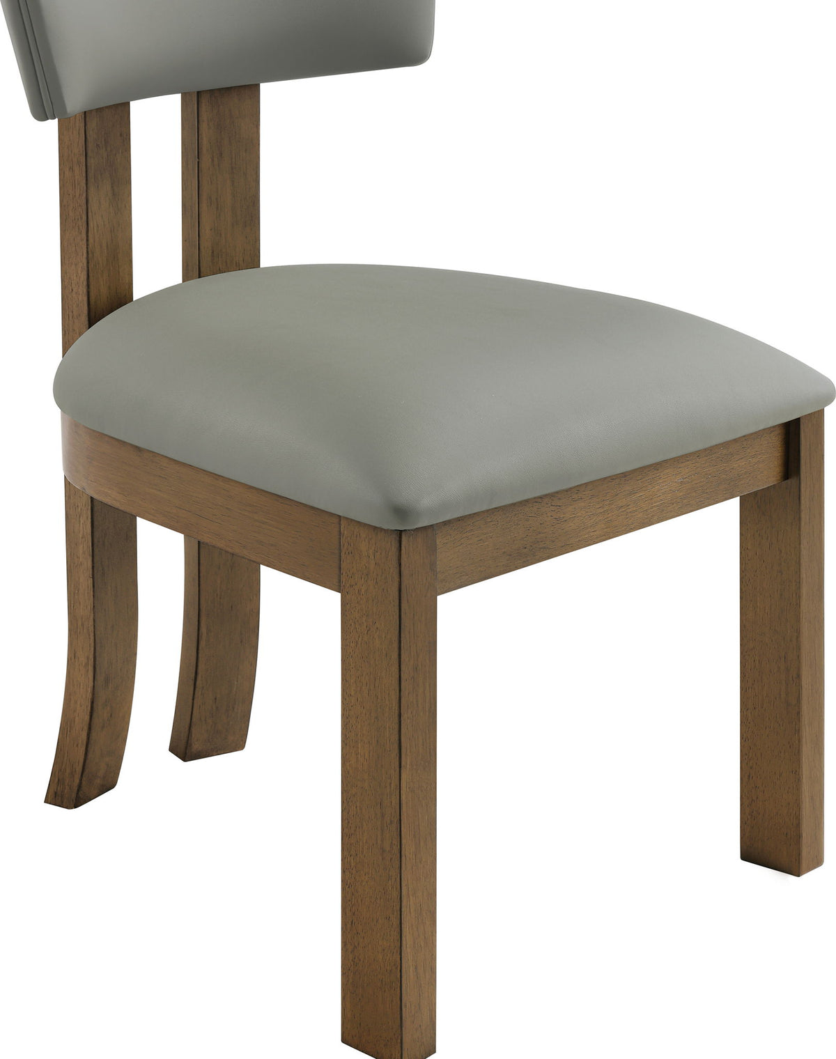 Lavrin - Vegan Leather Upholstered Dining Side Chair (Set of 2) - Walnut Base
