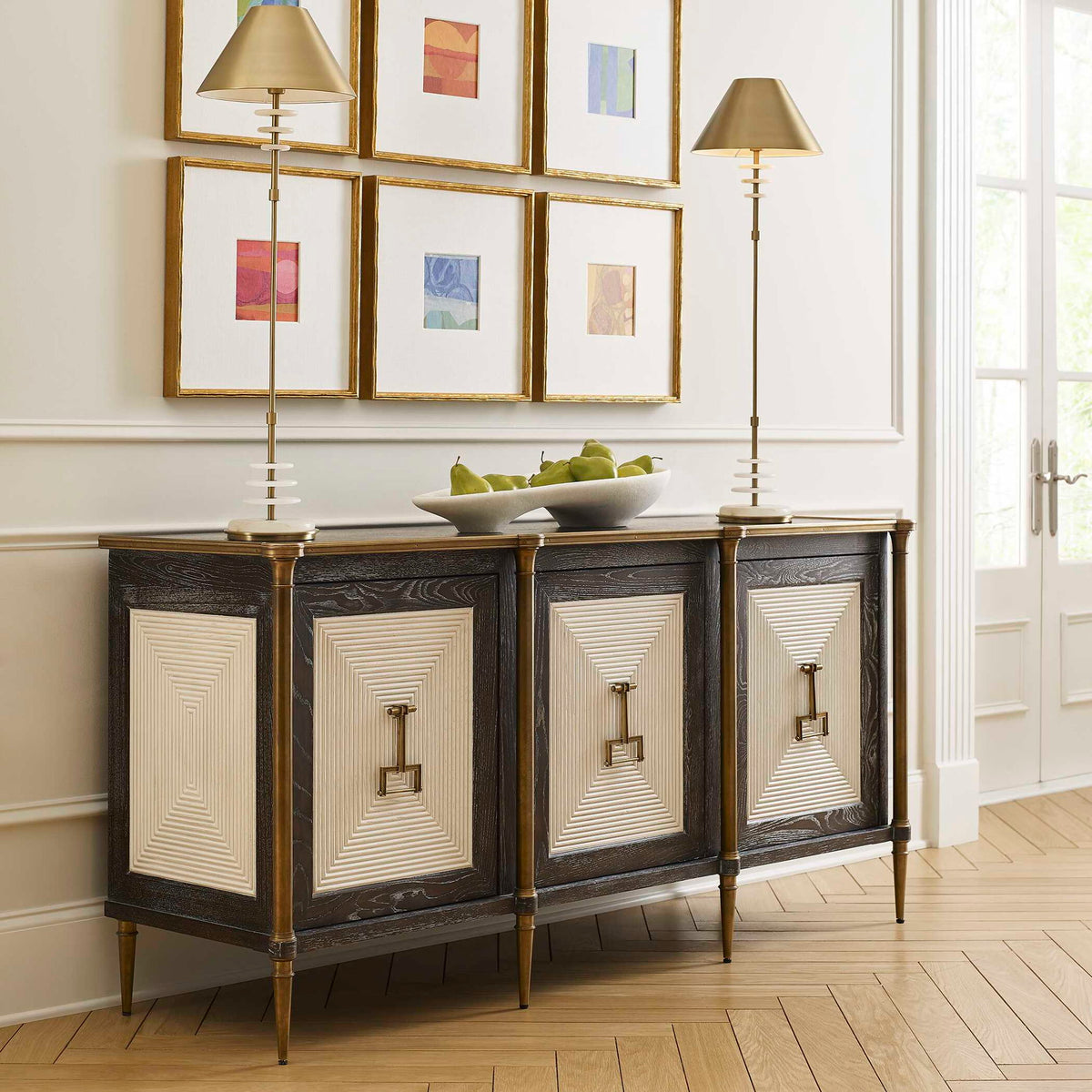 Let It Drop - Cabinet - Brown / Gold / White