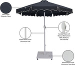 Amalfi - Aluminum Patio Umbrella - White Base / White Pole