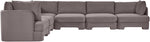 Hammond - Velvet Performance Fabric Upholstered 6 Piece Corner Sectional