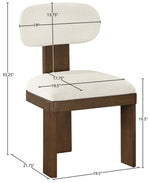 Timbra - Linen Textured Fabric Upholstered Dining Chair (Set of 2) - Walnut Base