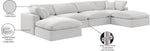 Comfy - 6 Piece Velvet Modular Double Chaise Sectional