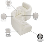 Arc - Faux Leather 6 Piece Modular Sofa