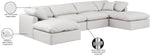 Indulge - Faux Leather 6 Piece Modular Double Chaise Sectional