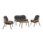 Manhattan Pine - 4-Piece Conversation Set