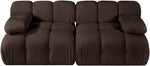 Orin - Velvet Performance Fabric Upholstered 2 Piece Modular Sofa